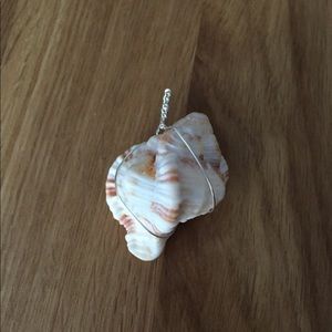 Wire Wrapped Shell Pendant